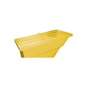 BAYHEAD PRODUCTS Hinged Lid for 5/8 Cu. Yd., Plastic Self-Dumping Hopper, Yellow 5/8 LID YELLOW